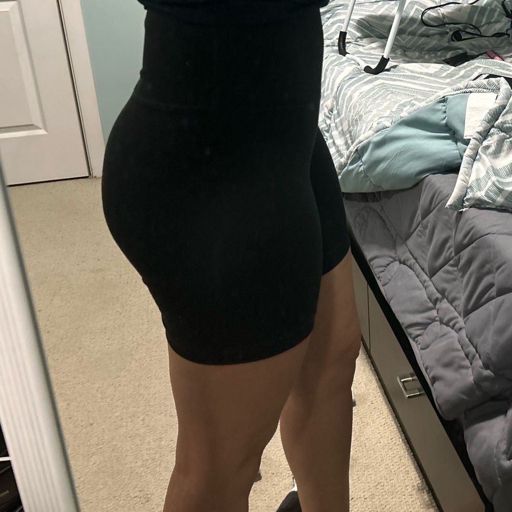 black shorts